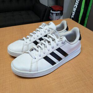 adidas Grand Court Cloudfoam sneakers White/Black, Size 10